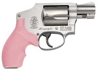 Smith & Wesson Model 642 Airweight 38 Special 1.87" Barrel 5 Round <span style="font-weight:bolder; ">Pink</span> Grip Stainless Steel Revolver 150466